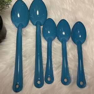 Mexican Enamel steel spoons 5pc